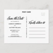 Retro-Skript | Save the Date Postkarte (Rückseite)