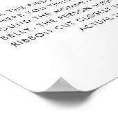 Retro-Skript Wie groß ist ihr Bauch 8x10-Zeichen Poster (Ecke)