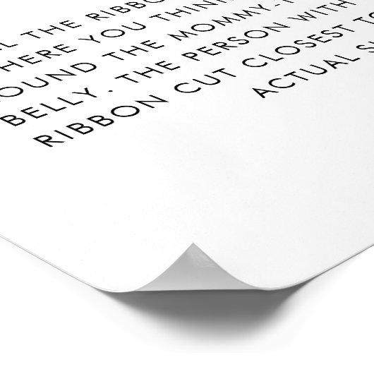 Retro-Skript Wie groß ist ihr Bauch 8x10-Zeichen Poster (Ecke)