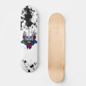 Retro Skull King Custom Pro Trickboard Skateboard (Vorderseite)