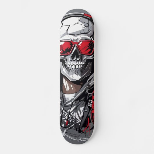 Retro Skull Skateboard (Vorderseite)