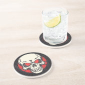 Retro Skull Untersetzer - Metallmeshvibes (Seite)