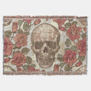 Retro Skulls und Rose Ornament Decke