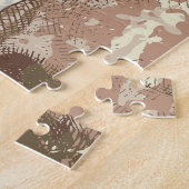 Retro Skulls und Rose Ornament Puzzle (Seite)