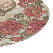 Retro Skulls und Rose Ornament Schneidebrett (Ecke)