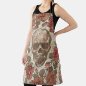 Retro Skulls und Rose Ornament Schürze (InSitu)