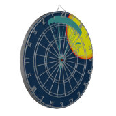 Retro-Skydiver Dartscheibe (Vorderseite Links)