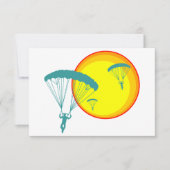 Retro-Skydiver Einladung (Vorderseite)