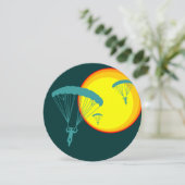 Retro-Skydiver Einladung (Stehend Vorderseite)