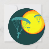 Retro-Skydiver Einladung (Vorderseite)