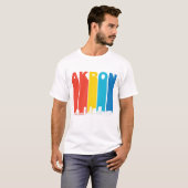 Retro Skyline Akrons Ohio T-Shirt (Vorne ganz)