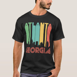 Retro Skyline Siebzigerjahre Art-Atlantas Georgia T-Shirt