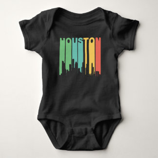 Retro Skyline Siebzigerjahre Art-Houstons Texas Baby Strampler