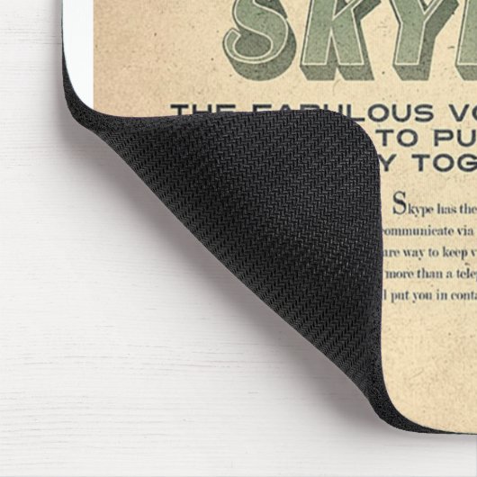 Retro Skype Sozialmedium-Anzeige senden vorbei Mousepad (Ecke)