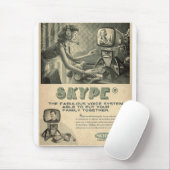 Retro Skype Sozialmedium-Anzeige senden vorbei Mousepad (Mit Mouse)