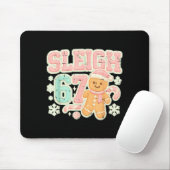Retro Sleigh 67 Gingerbread Christmas Six Seven Me Mousepad (Mit Mouse)