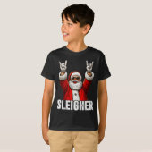 Retro Sleigher Cool Santa Rock On Christmas Xmas M T-Shirt (Vorne ganz)
