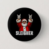 Retro Sleighing Math Problems Santa Math Teacher C Button (Vorderseite)