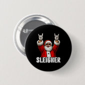 Retro Sleighing Math Problems Santa Math Teacher C Button (Vorne & Hinten)