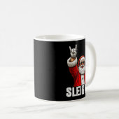 Retro Sleighing Math Problems Santa Math Teacher C Kaffeetasse (VorderseiteRechts)