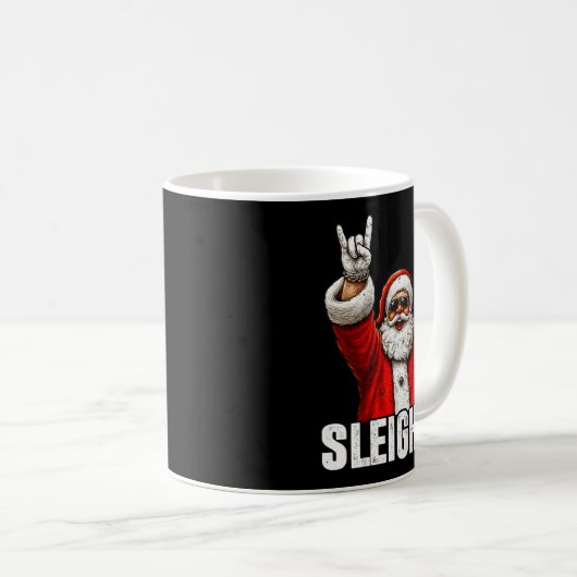 Retro Sleighing Math Problems Santa Math Teacher C Kaffeetasse (VorderseiteRechts)