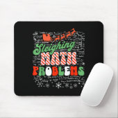Retro Sleighing Math Problems Santa Math Teacher C Mousepad (Mit Mouse)