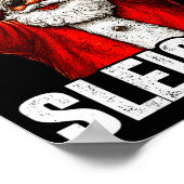 Retro Sleighing Math Problems Santa Math Teacher C Poster (Ecke)