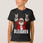 Retro Sleighing Math Problems Santa Math Teacher C T-Shirt (Vorderseite)