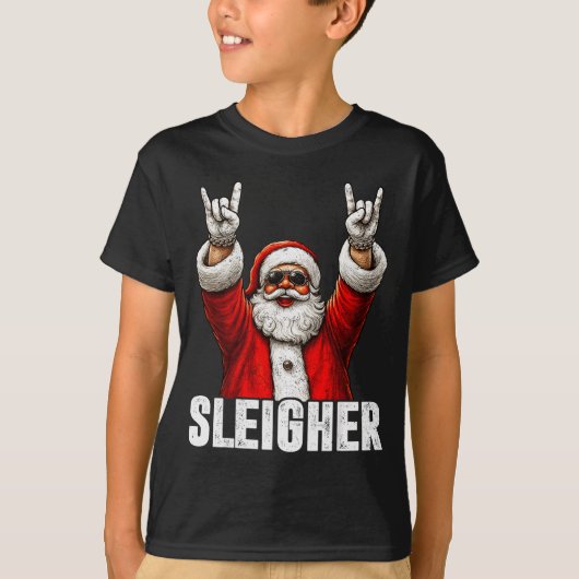 Retro Sleighing Math Problems Santa Math Teacher C T-Shirt (Vorderseite)
