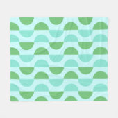 Retro Slice Aquamarin Fleecedecke (Vorderseite (Horizontal))
