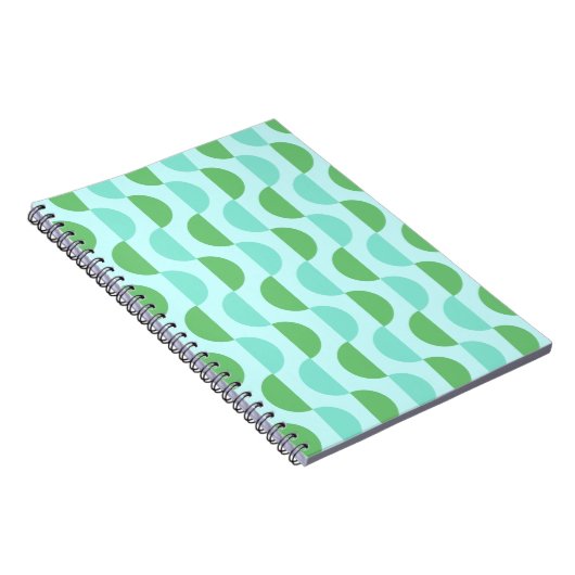 Retro Slice Aquamarines Notebook Notizblock (Rechte Seite)