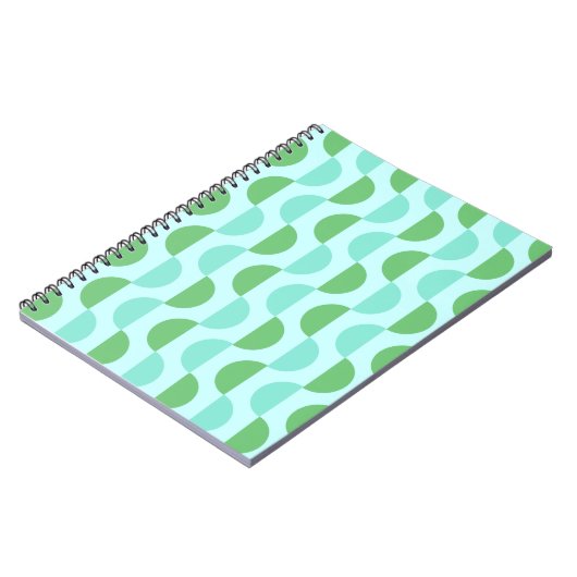 Retro Slice Aquamarines Notebook Notizblock (Linke Seite)