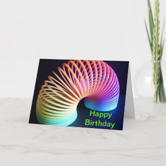 Retro Slinky Birthday Card personalisieren Karte