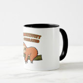 Retro Sloth Anti Hustle Color Inside Mug Tasse (VorderseiteRechts)