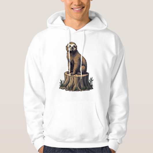 Retro Sloth Engraving Wildlife Shirt (3) (Vorderseite)