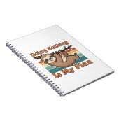 Retro Sloth Lazy Quote Lined Notebook Notizblock (Rechte Seite)