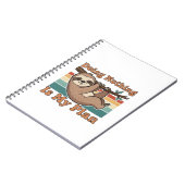 Retro Sloth Lazy Quote Lined Notebook Notizblock (Linke Seite)