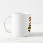 Retro Sloth Productivity Humor White Mug Kaffeetasse (Links)