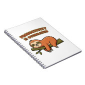 Retro Sloth Productivity Is Overrated Lined Notebo Notizblock (Rechte Seite)