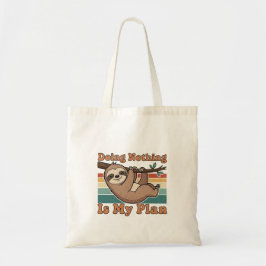 Retro Sloth Slow Life Canvas Tote Bag Tragetasche