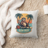 Retro Sloth Vacation Shirt Funny Tropical Relax De Kissen (Decke)