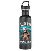 Retro Sloth Wanderteam Vintages Geschenk Edelstahlflasche (Vorderseite)