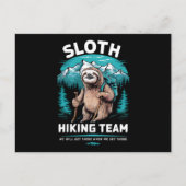 Retro Sloth Wanderteam Vintages Geschenk Postkarte (Vorderseite)