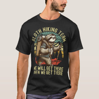Retro Sloth Wanderteam Wir Werden Schon Ankommen W T-Shirt