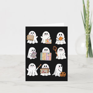 Retro Slp Ghost Halloween Speech Therapie Herbst F Karte