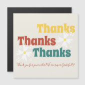 Retro Small Business Daisy Groovy Danke-Karte Magnetkarte (Vorne/Hinten)