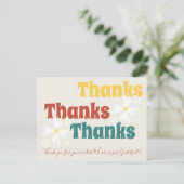 Retro Small Business Daisy Groovy Vielen Dank Postkarte (Stehend Vorderseite)
