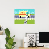 Retro Small Town Milk Man Poster (Heimbüro)