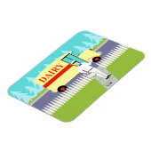 Retro Small Town Milkman Flexible Magnet (Linke Seite)