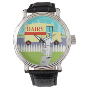 Retro Small Town Milkman Watch Armbanduhr
